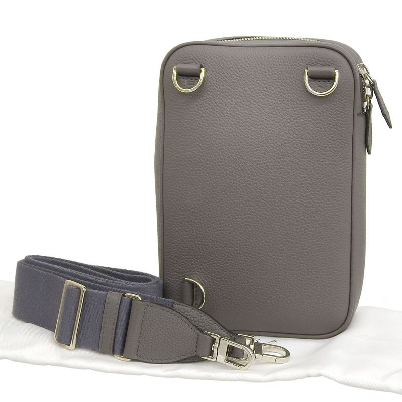 ボナベンチュラ BONAVENTURA パオロ 2WAY クロスボディバッグ ショルダーバッグ レザー チャコールグレー 中古 新入荷 OB2720 ボナベンチュラ BONAVENTURA パオロ 2WAY クロスボディバッグ
