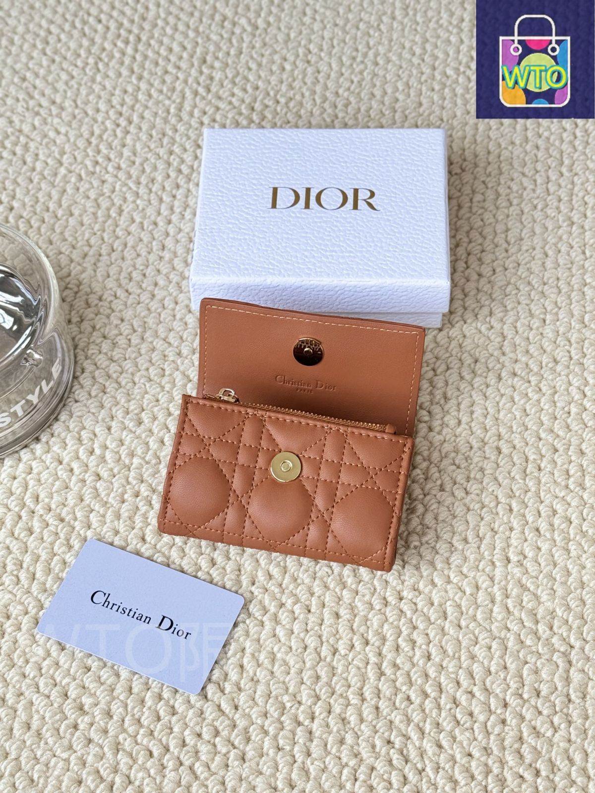 今日特価】My Dior Glycine ウォレット, ラズベリーピンク, 藤の花