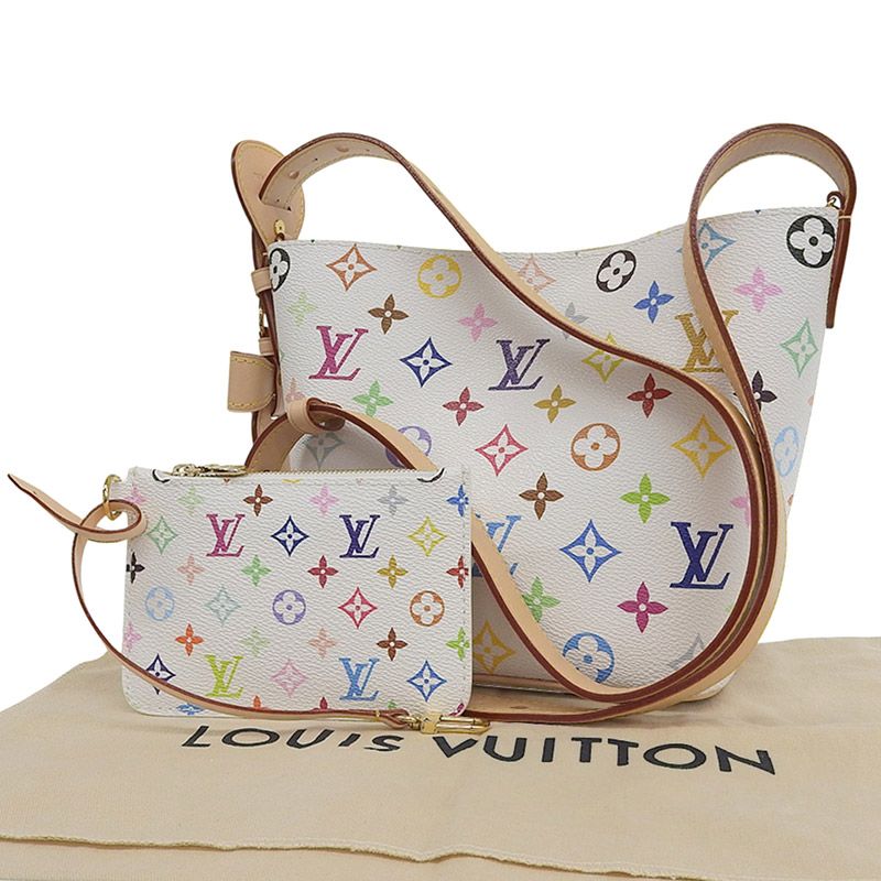ルイヴィトン LOUIS VUITTON モノグラム マルチカラー LV×TM オール・インBB 村上隆コラボ ホワイト M13089 美品 新入荷 LV1787 ヴィトン×村上隆 マルチカラー オールインBB M13089 ホワイト RFID反応