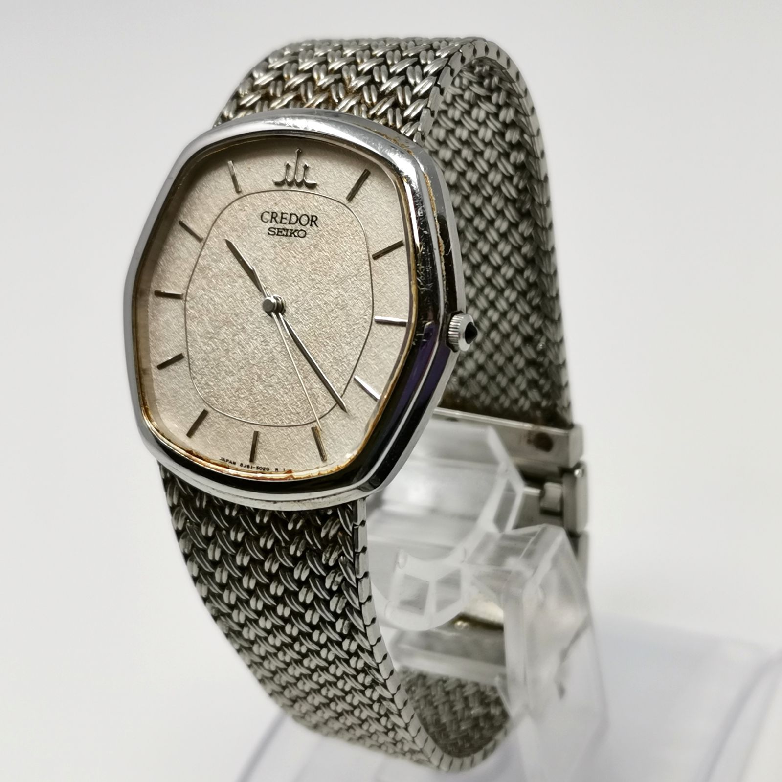 セイコー クレドール シルバー クオーツ 腕時計 電池ないため動作未 ホワイト 8 J 81-5030 レディース 管理番号