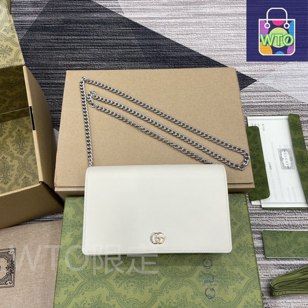 本日限定特価】GGマーモント チェーンウォレット ホワイトレザー 専用