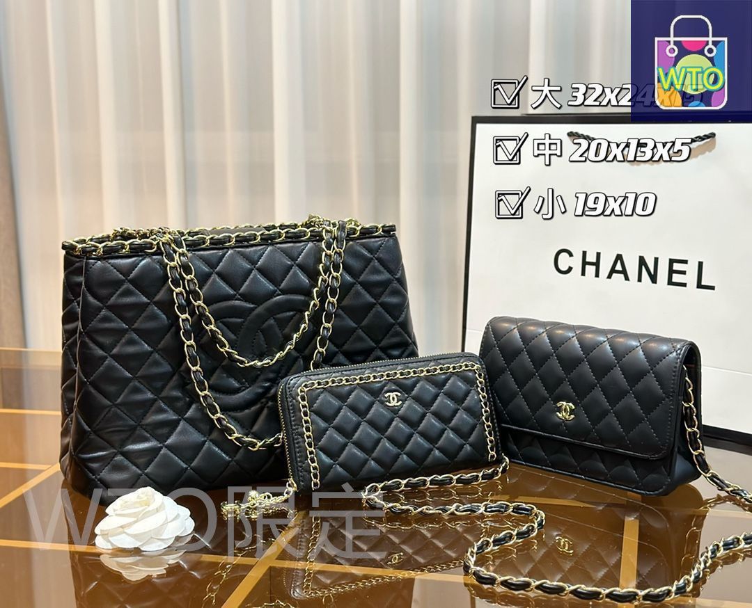 美品☆CHANEL シャネル ショルダーバッグ ハンドバッグ 財布 3点セット
