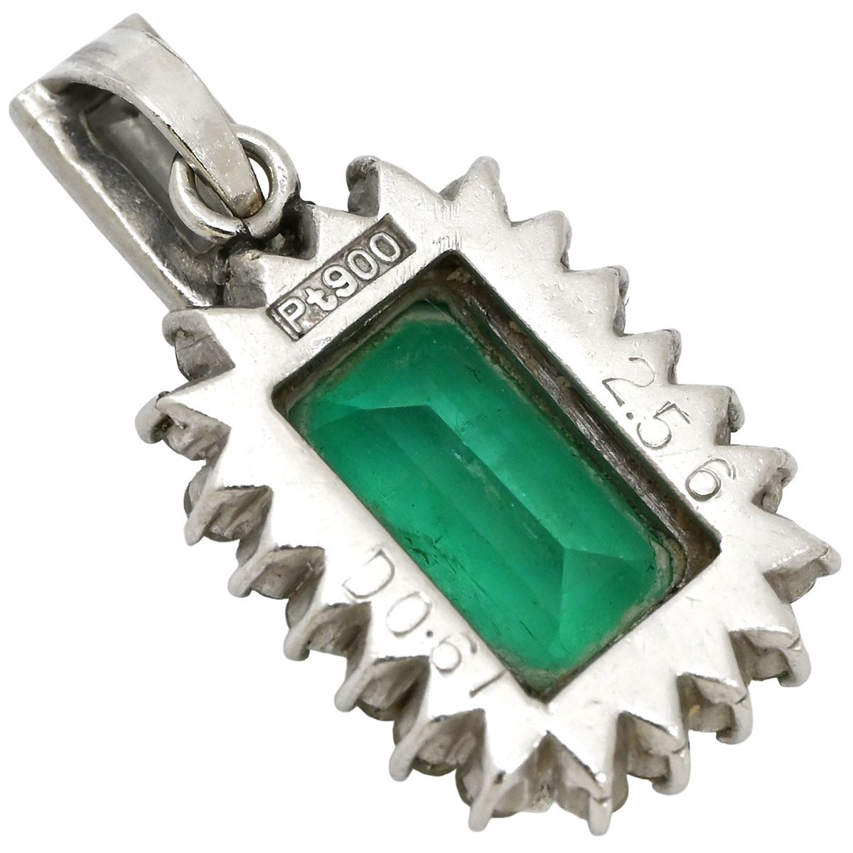 【PT900 /ネックレストップ 】 エメラルド ダイヤモンド PT900 /ネックレストップ 】 エメラルド ダイヤモンド プラチナ900