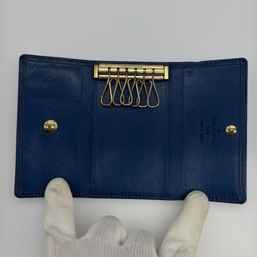 美品⭐️ルイヴィトン キーケース 6連 エピ ミュルティクレ6 ブルー