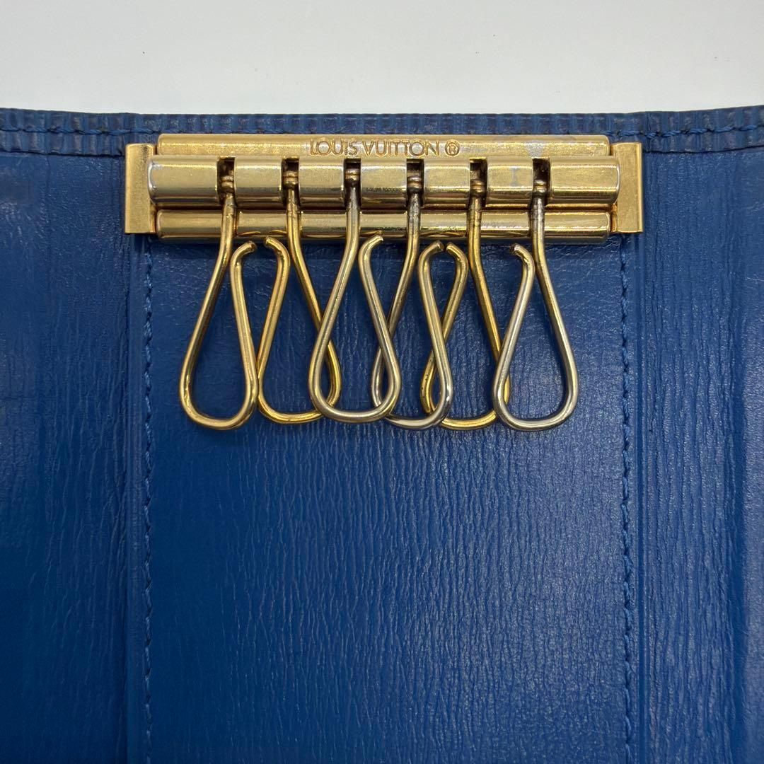 美品⭐️ルイヴィトン キーケース 6連 エピ ミュルティクレ6 ブルー