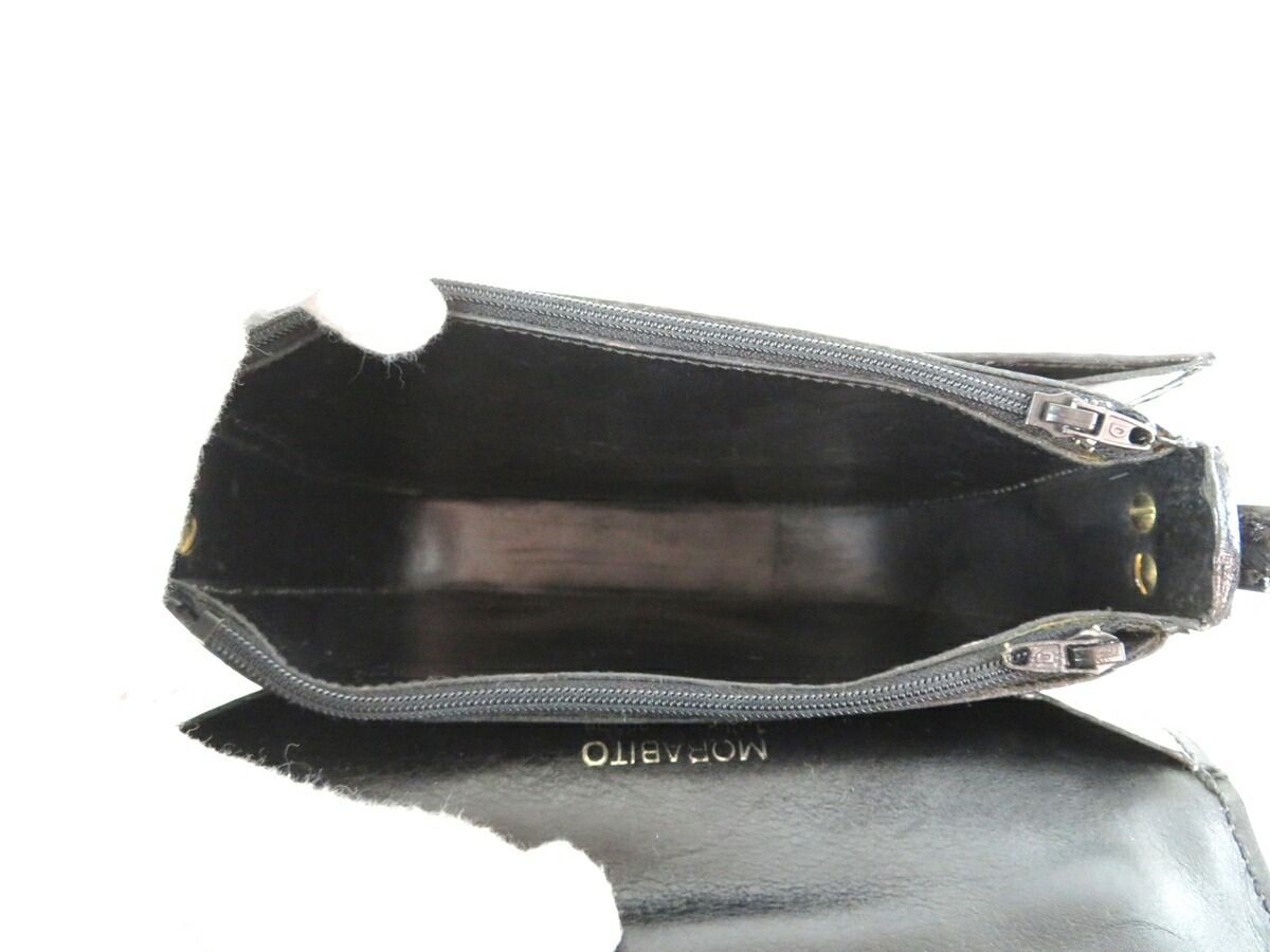 MORABITO モラビト クロコダイルレザー ショルダーバッグ ブラック 黒