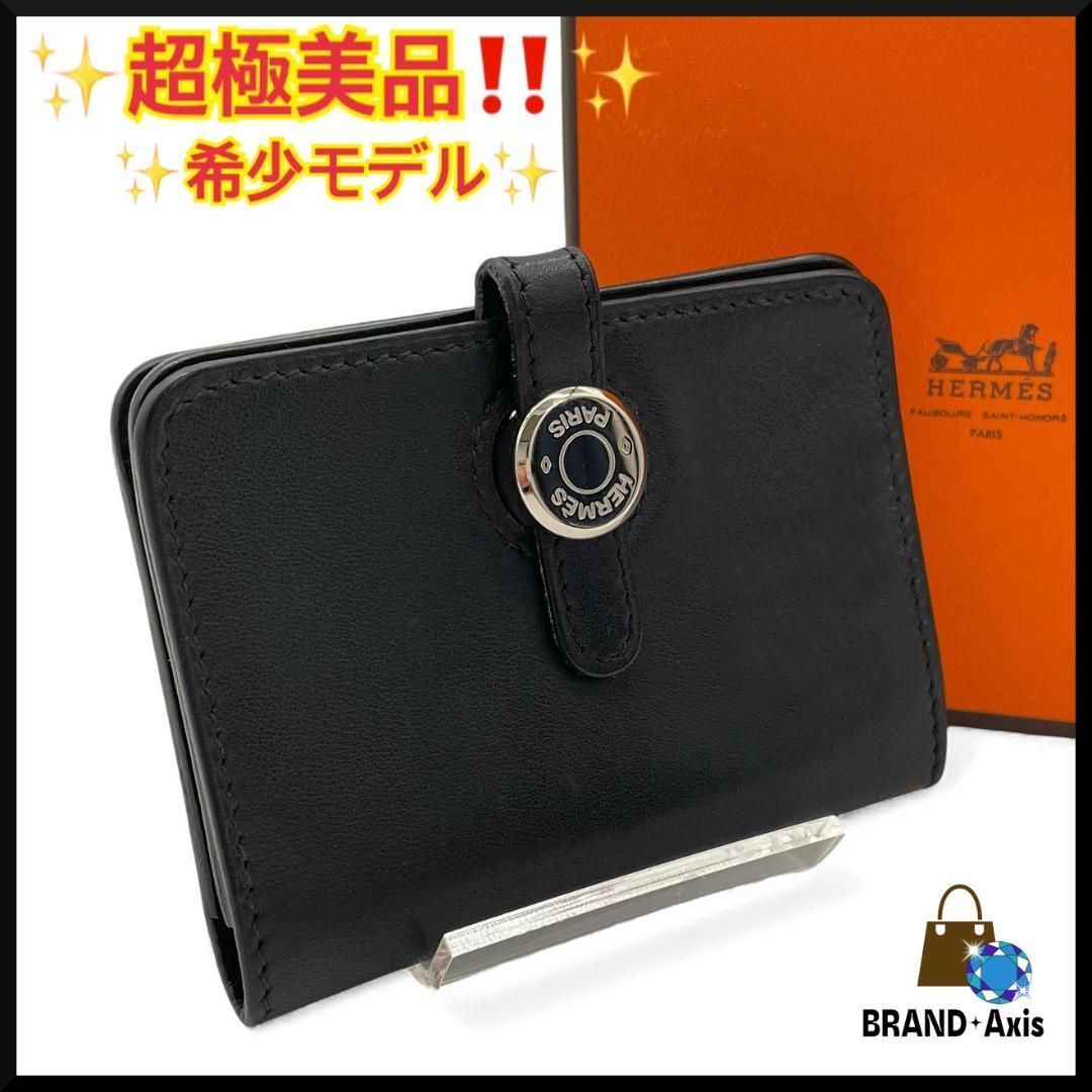 美品 HERMES エルメス ドゴン ▢K刻印 ブラック ケース付 超極美品】エルメス HERMES 名刺入れ カードケース ドゴン ボックス