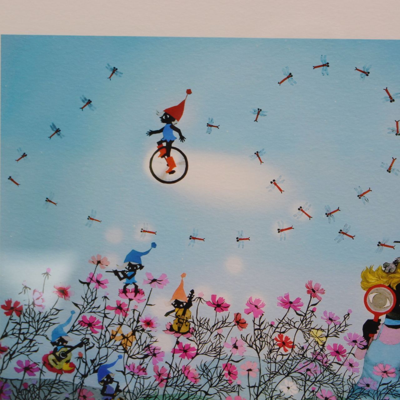 643)【美品】藤城清治「コスモスは詩う」 直筆サイン入り - メルカリ