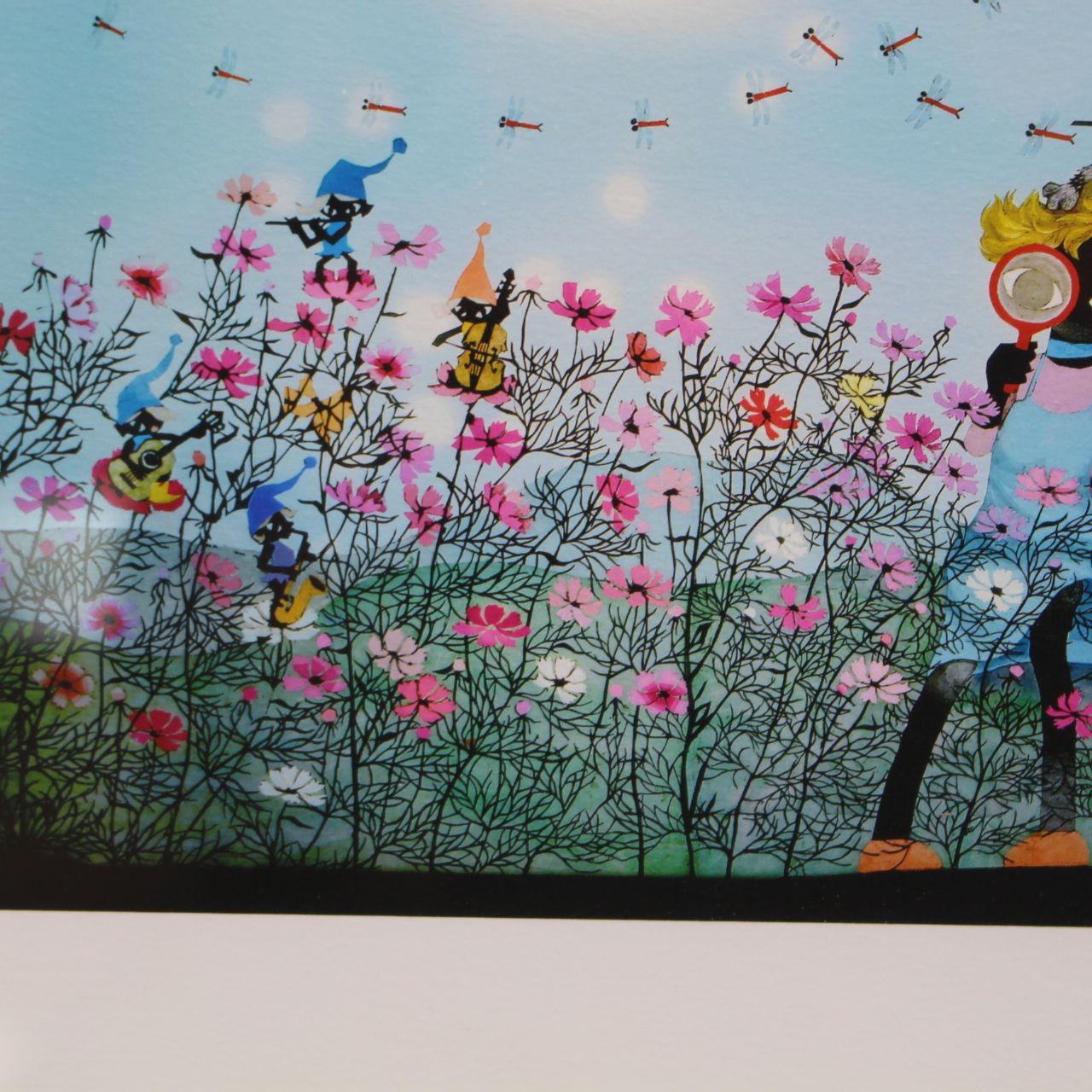 643)【美品】藤城清治「コスモスは詩う」 直筆サイン入り - メルカリ