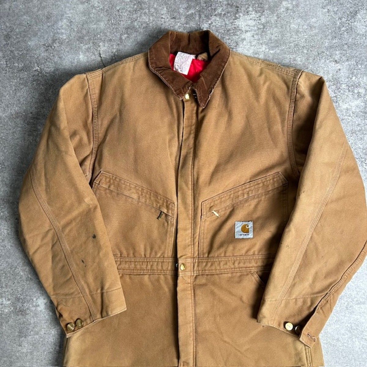 carhartt カーハート ブラウン コットン アメリカ製 裏地キルティング