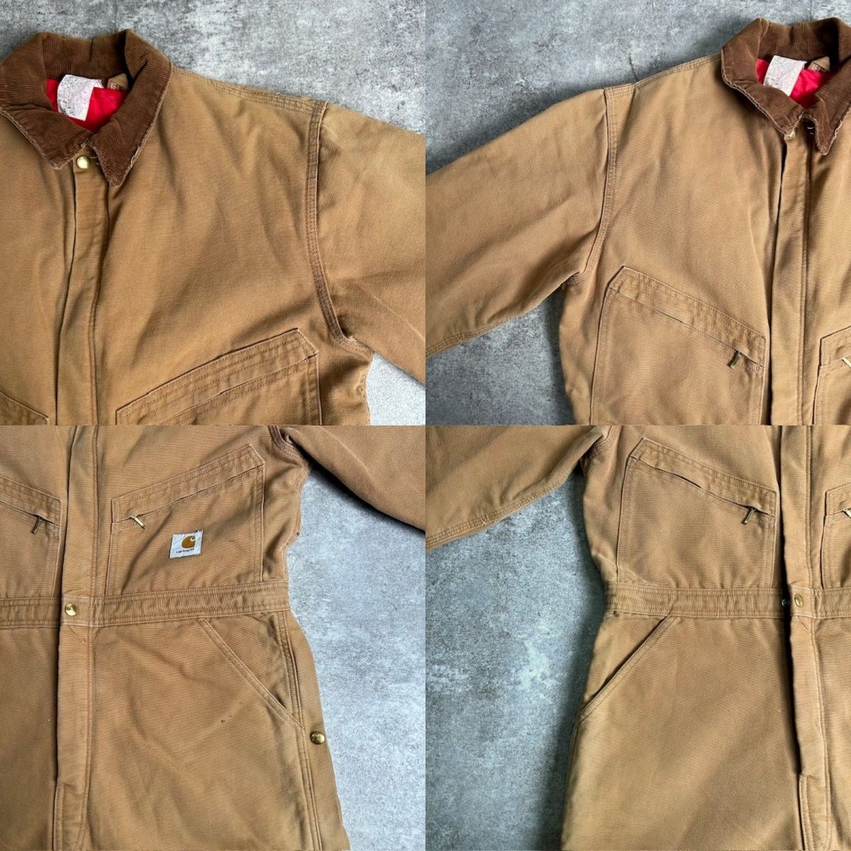 carhartt カーハート ブラウン コットン アメリカ製 裏地キルティング