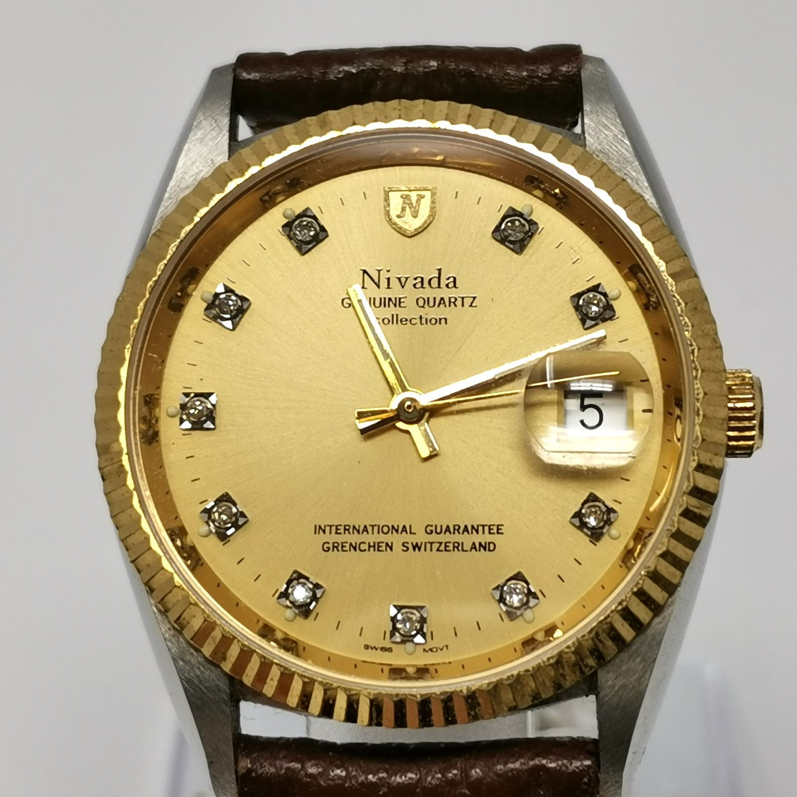 Nivada ニバダ N-90072 クォーツ メンズ 腕時計 電池ないため動作