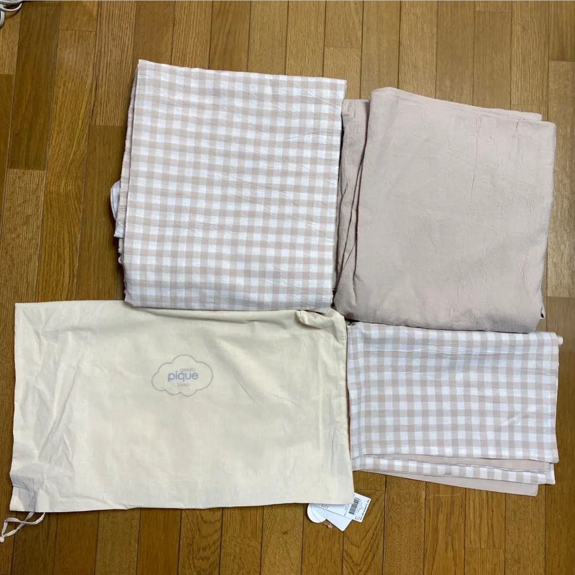 新品タグ付き　ジェラートピケスリープ　ダブル　まくらカバー　シーツカバー　① gelato pique sleep ジェラートピケスリープ ダブルサイズ シーツ 枕