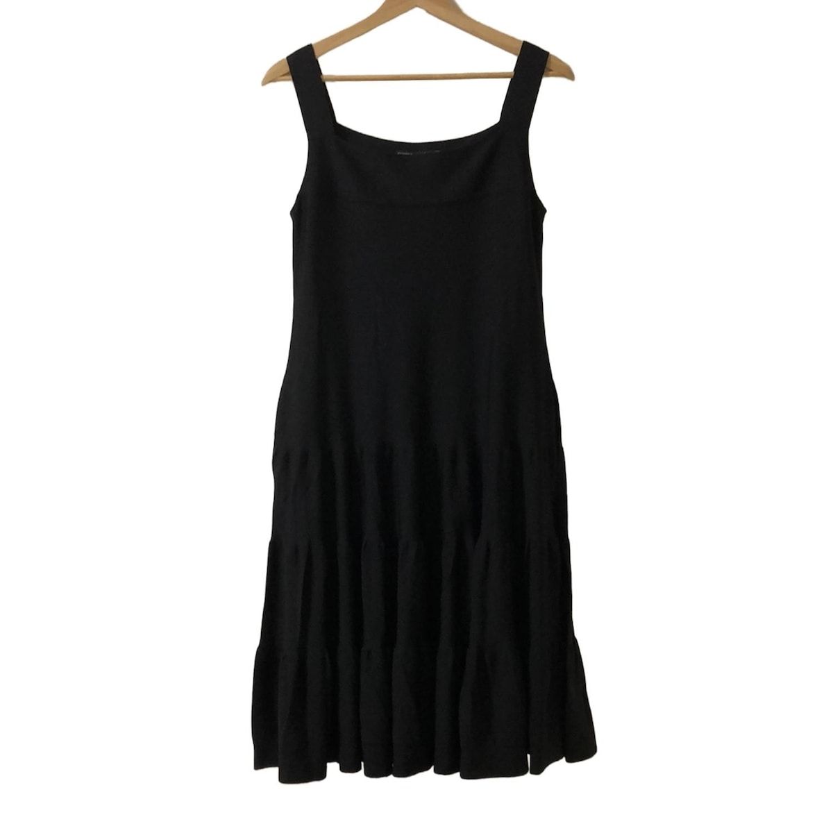 フォクシー40シルク混ノースリーブティアードロングワンピース