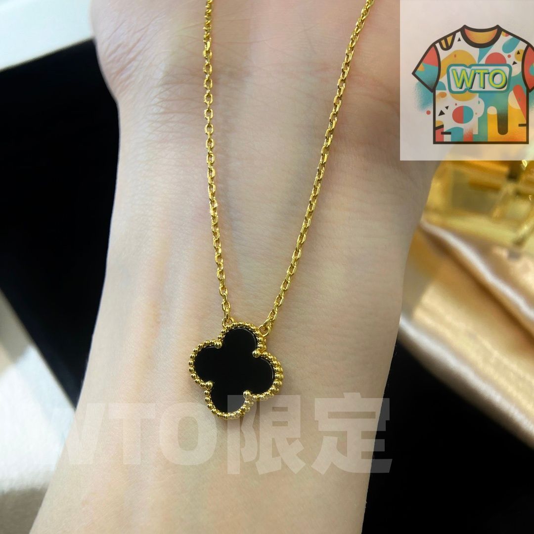 ヴィンテージ アルハンブラ ペンダント、オニキス、ヴァン クリーフ