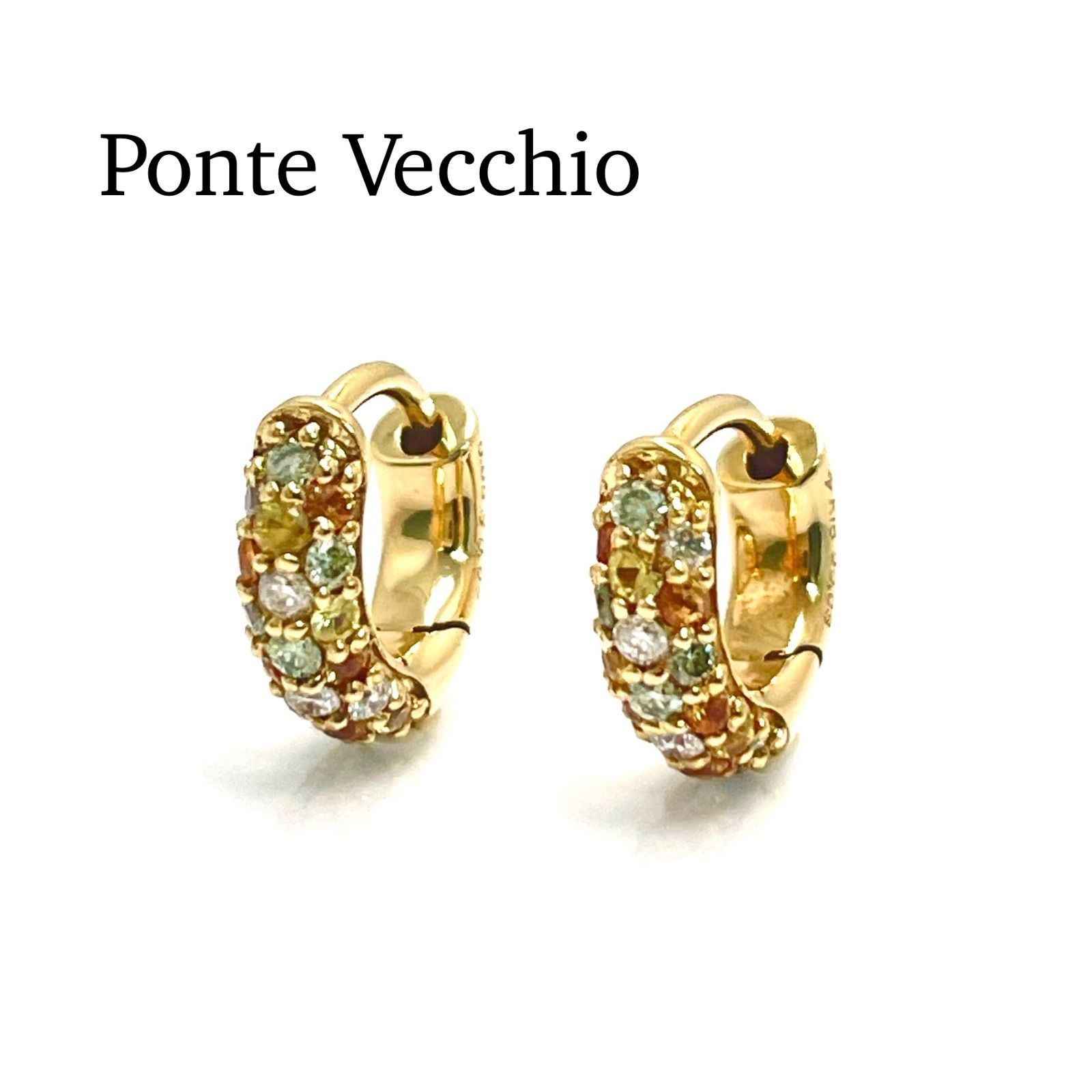 ポンテヴェキオ　K18 PG エテルノ チェルキオ モヒート ピアス Ponte Vecchio / ポンテヴェキオ エテルノ サファイアダイヤピアス