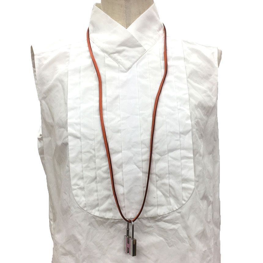 HERMES エルメス ラニエール ネックレス 革紐 レザーネックレス