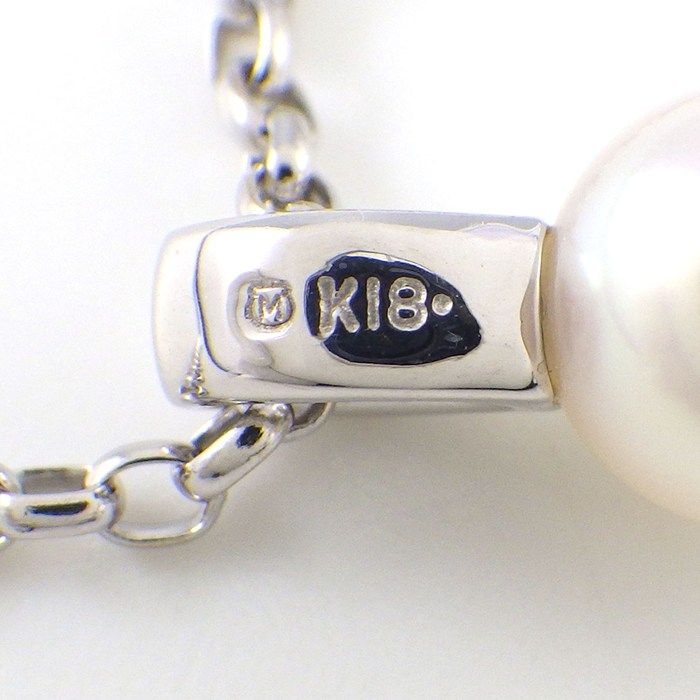 ミキモト MIKIMOTO ネックレス パール 6.5mm珠 1ポイント ダイヤモンド  