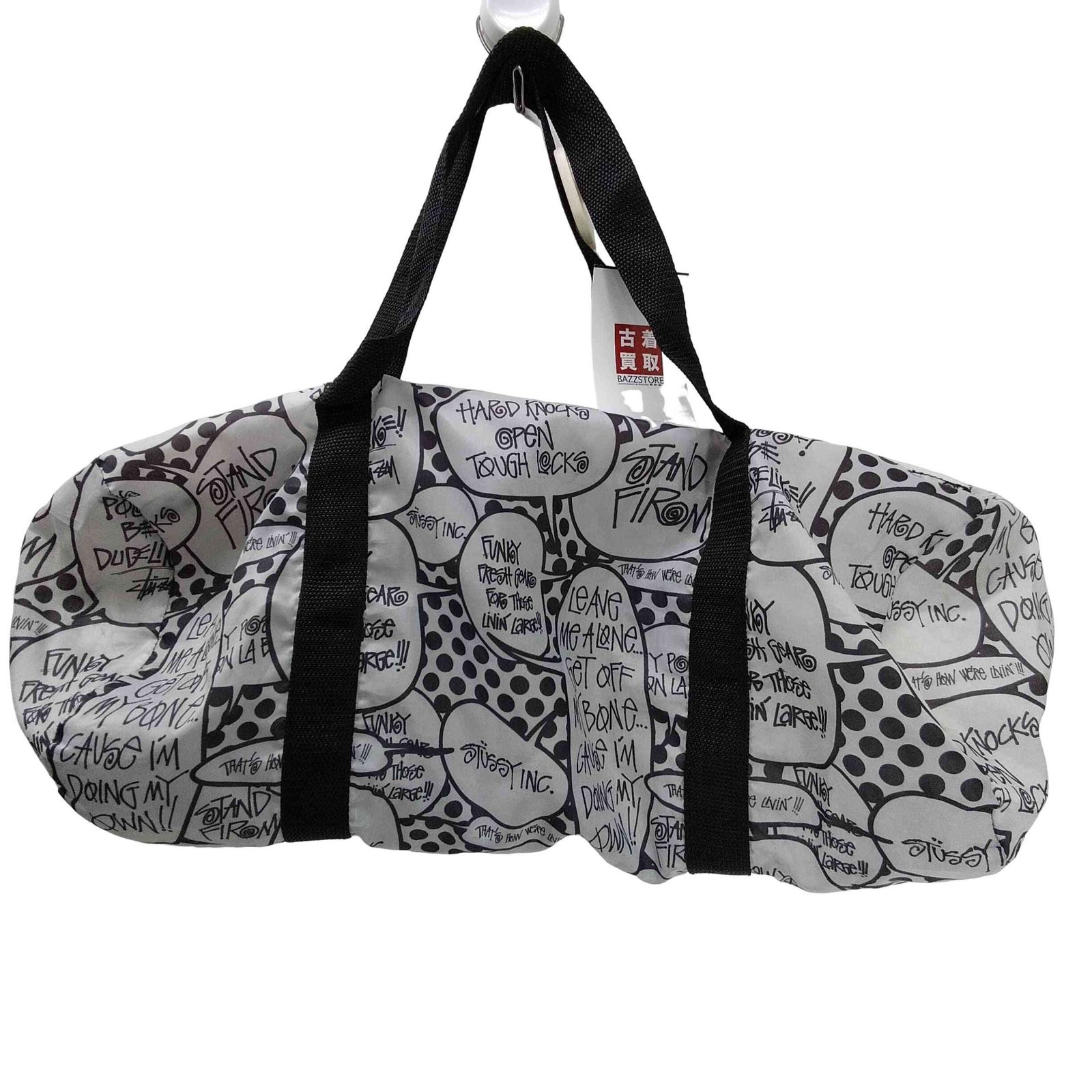 Old Stussy ボストンバッグ STUSSY】Italic Duffle Bag -Black- 大容量ボストンバッグ (STUSSY