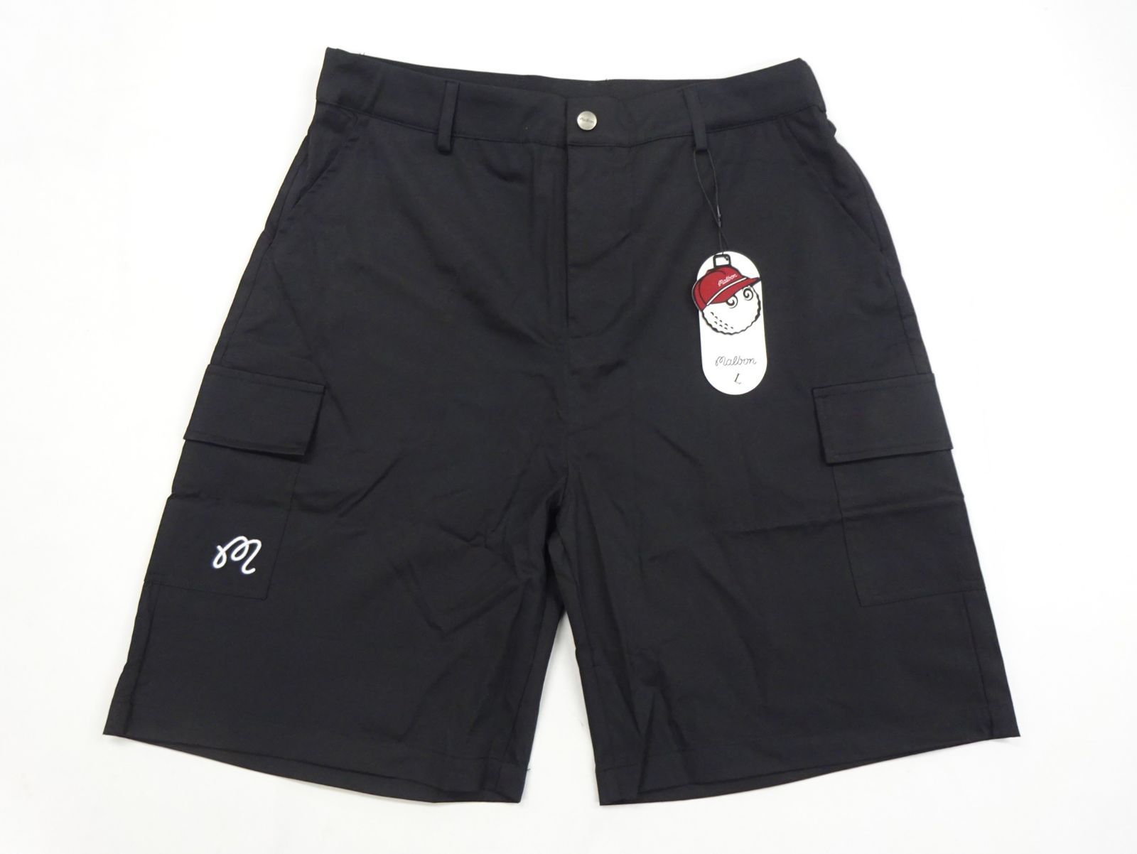 Malbon Golf メンズ セットアップ 黒 ✨Lサイズ 新品 帽子付き⛳ ゴルフウェア Malbon Golf(マルボンゴルフ) セットアップ(メンズ