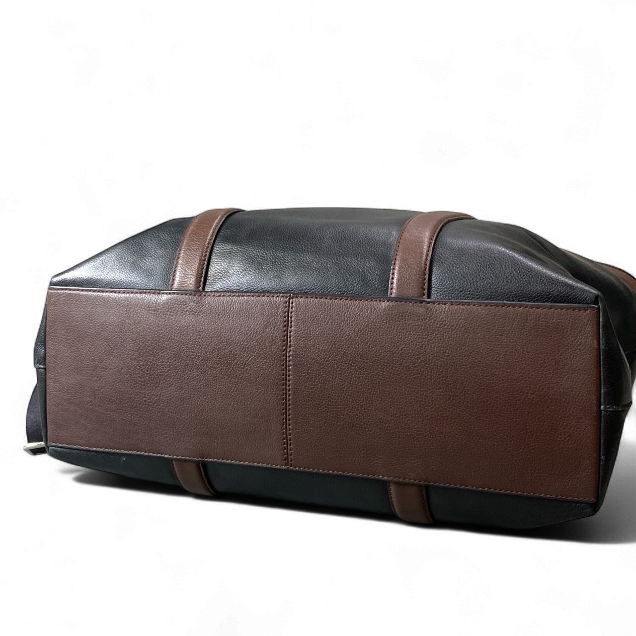COACH コーチ レザービジネストートバッグ F54758 牛革 黒x茶 公式