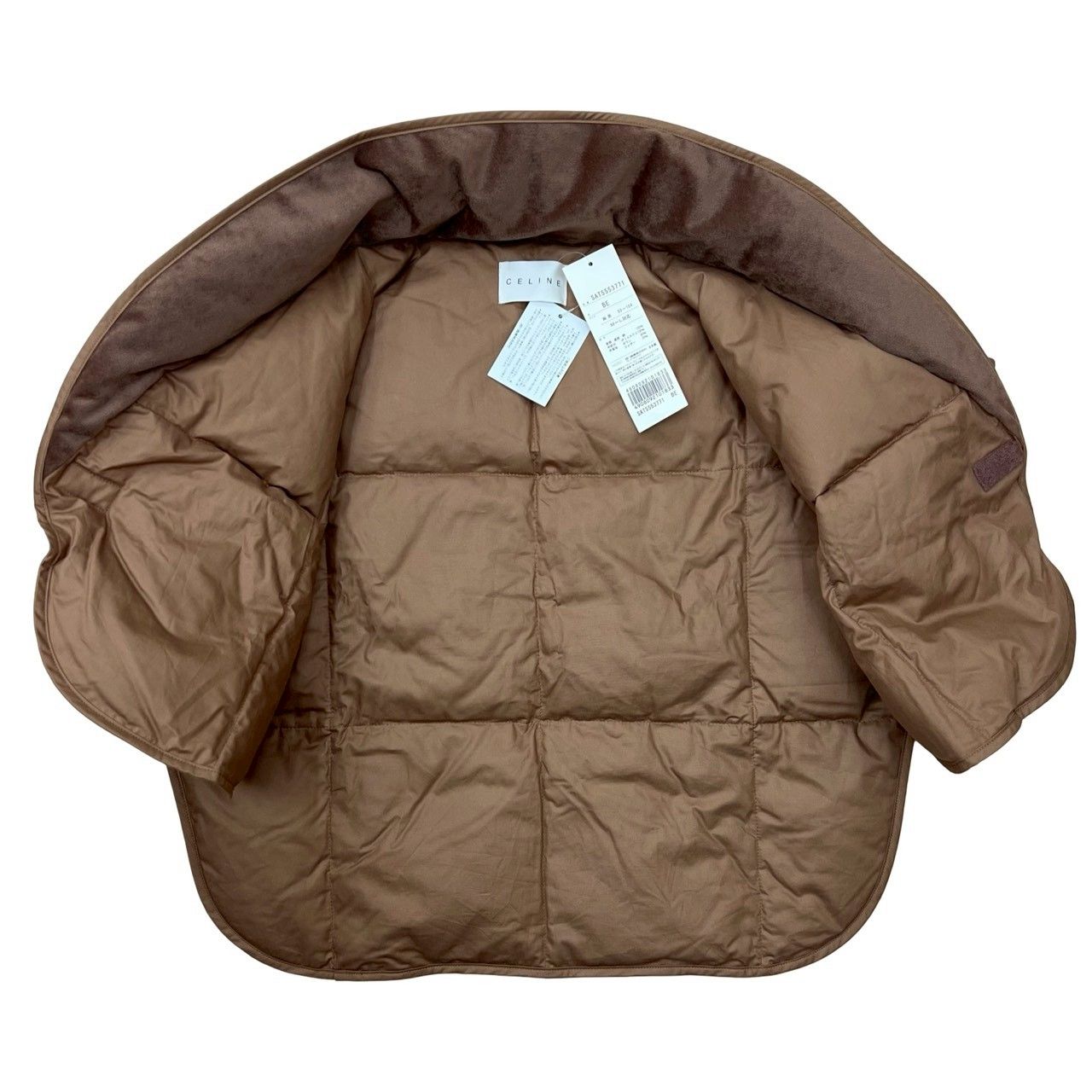 【美品】CELINE セリーヌ　ダウンフェザー　ベスト　マカダム柄　ブラウン 美品】CELINE セリーヌ ダウンフェザー ベスト マカダム柄 ブラウン