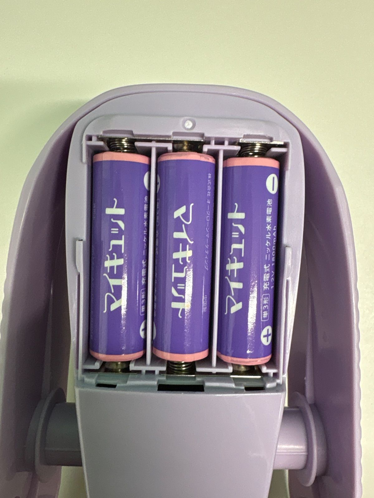 shopJapanマイキュット パープル ニッケル水素充電池、充電器付き