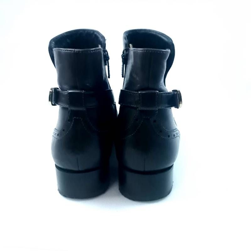 REGAL 24cm ショートブーツ ウィングチップ サイドジップ 黒/ネイビー REGAL 24cm ショートブーツ ウィングチップ サイドジップ 黒/ネイビー