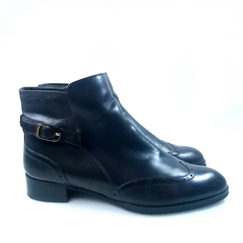 REGAL ショートブーツ サイドジップ ウイングチップ ベルト 23cm