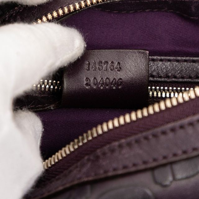 グッチ ホースビット ワンショルダーバッグ 145764 パープル系 レザー