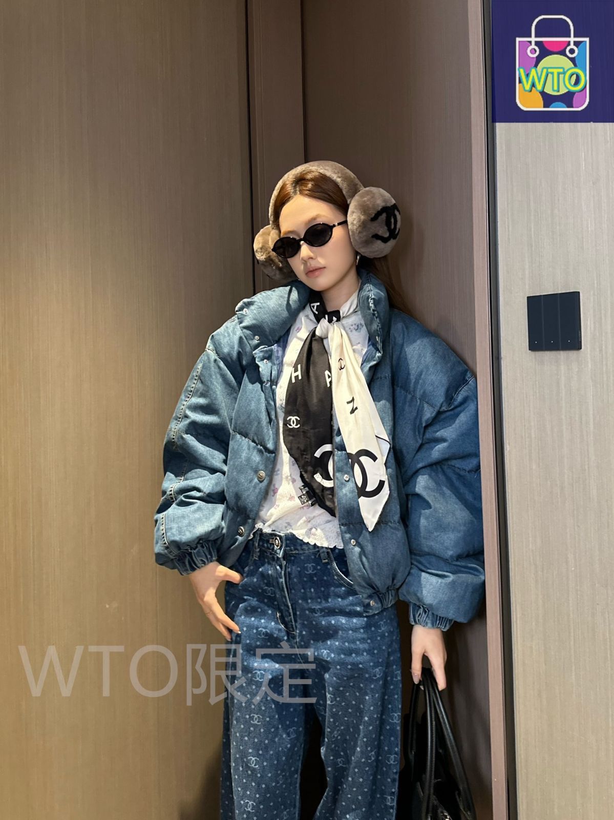 今日特価】Chanel シャネル スキーシリーズ 日本製デニムダウン