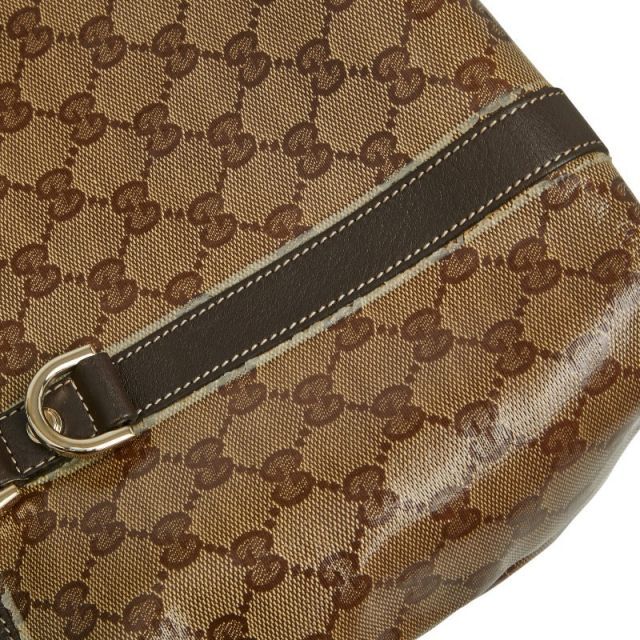 グッチ GGクリスタル アビー トートバッグ 141470 ベージュ ブラウン PVC レザー レディース GUCCI 【中古】 中古 グッチ GGクリスタル アビー トートバッグ 141470 ベージュ