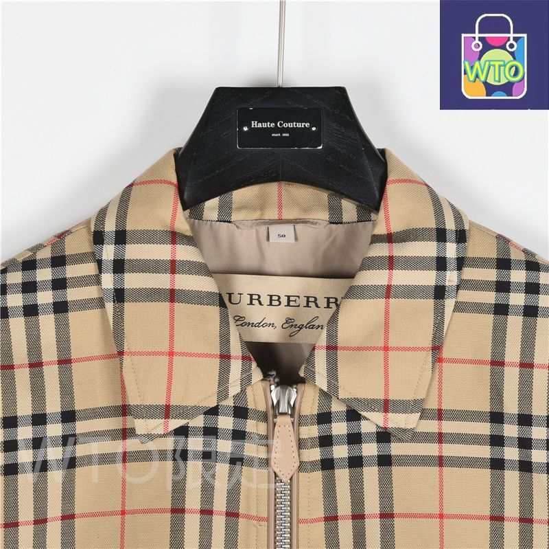今日特価】Burberry バーバリー チェック柄ジッパーリバーシブルカラー