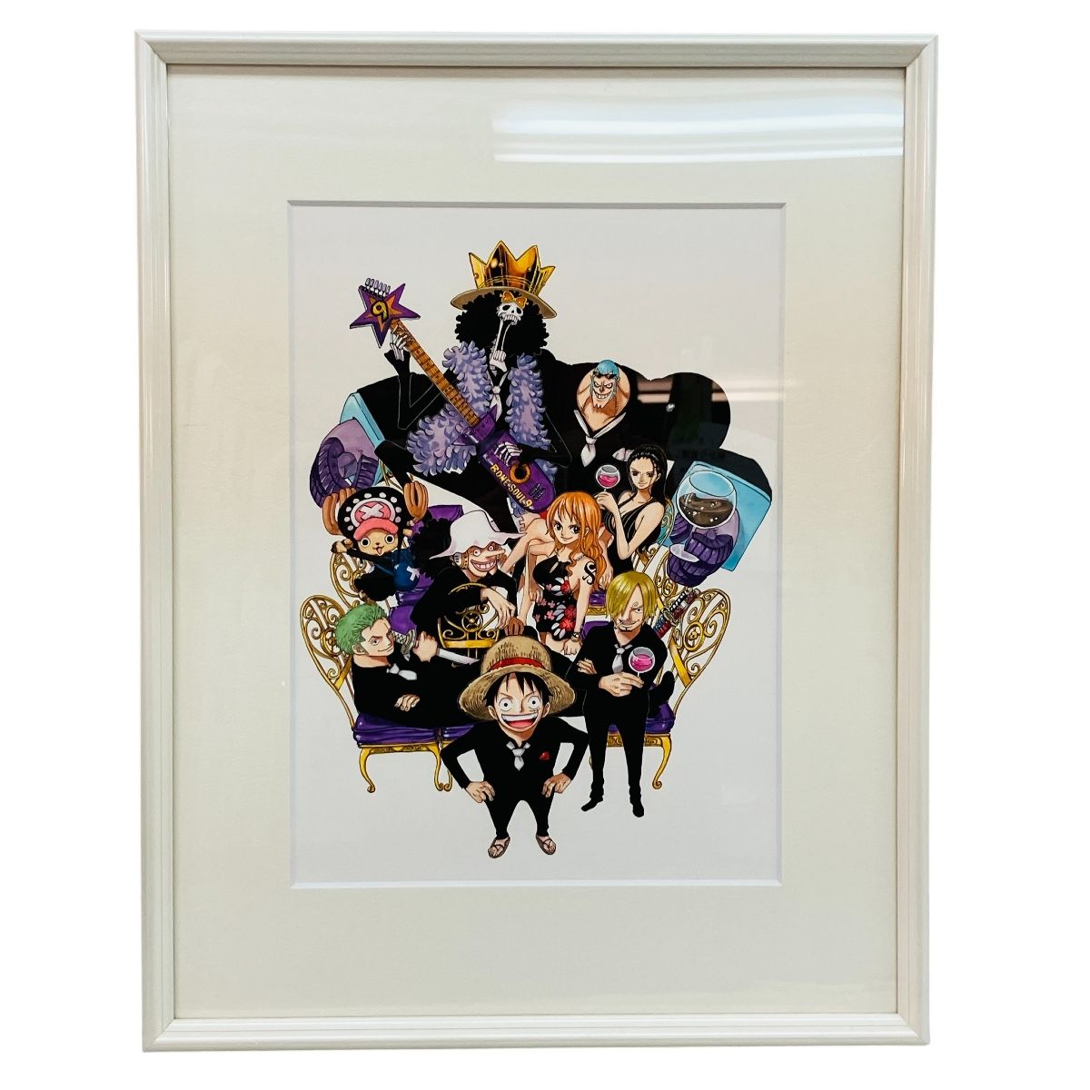 ワンピース 複製原画 ワンピース展大阪ver.麦わらの一味 額縁セット