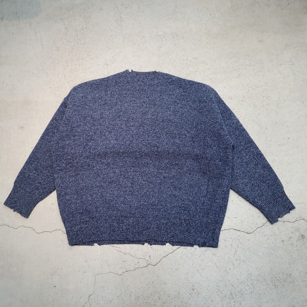 美品 22AW UNUSED アンユーズド DAMAGE 5G WOOL KNIT ダメージ 加工
