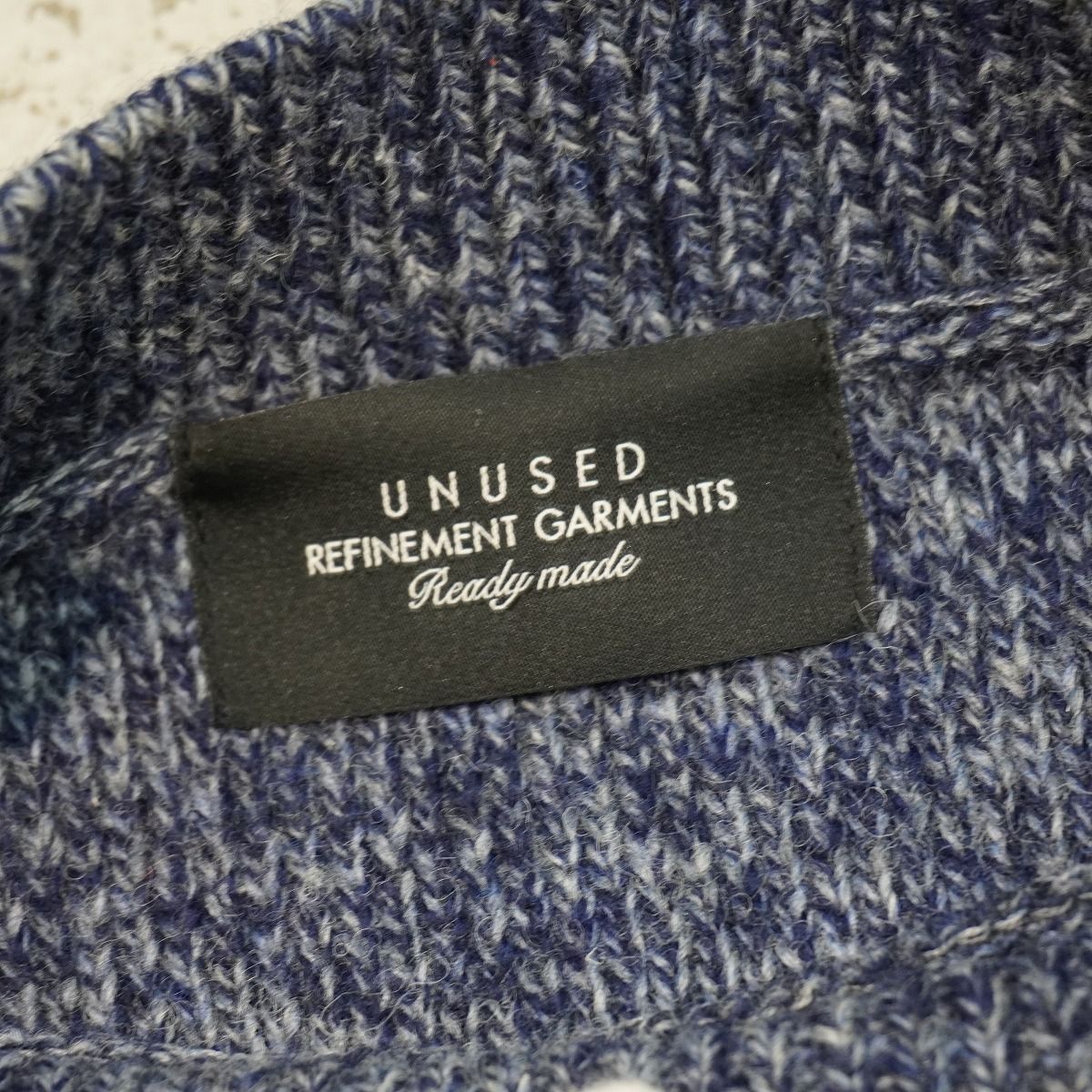 美品 22AW UNUSED アンユーズド DAMAGE 5G WOOL KNIT ダメージ 加工