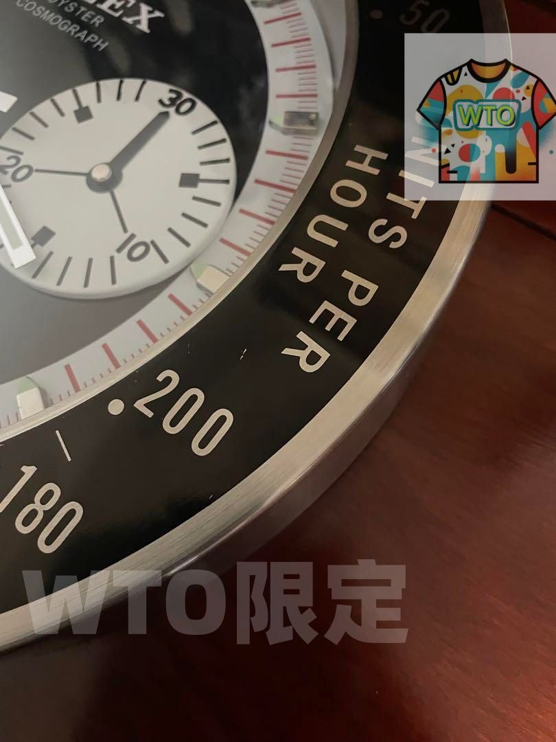 訳あり】新品未使用　デイトナ　　 ポール・ニューマン　掛け時計　非売品 ロレックス デイトナ ポールニューマンスタイル掛け時計, 未使用品-WTO