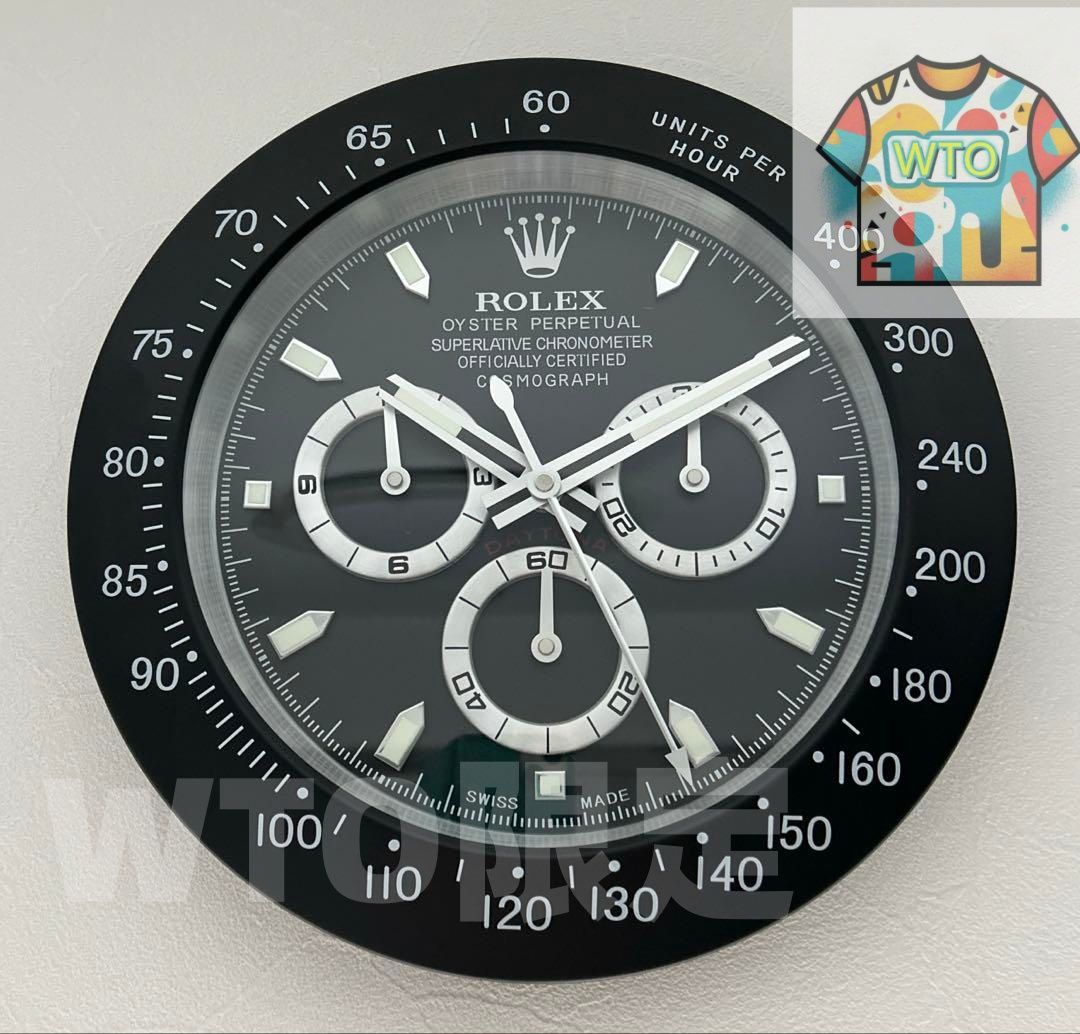 希少 海外販促品 ROLEX掛け時計 コスモグラフ デイトナ ブラック/ブラック 海外販促品 新品 ROLEX掛け時計 コスモグラフ デイトナ-WTO輸入 - メルカリ