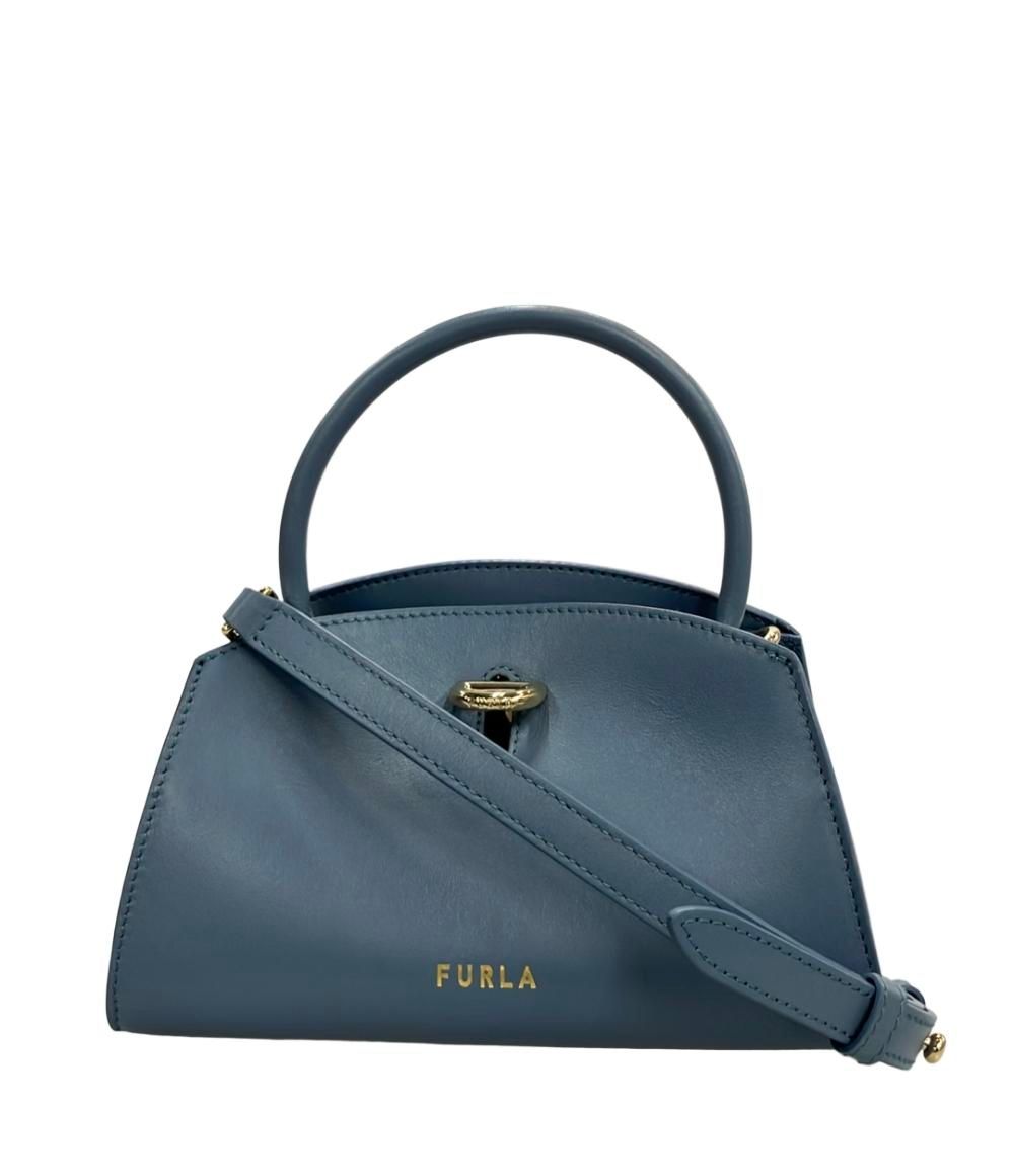 【美品】FURLA ハンドバッグ　ショルダー付き　2way FURLA(フルラ) 2WAY/ショルダーバッグ/ハンドバッグ 茶 ブラウン