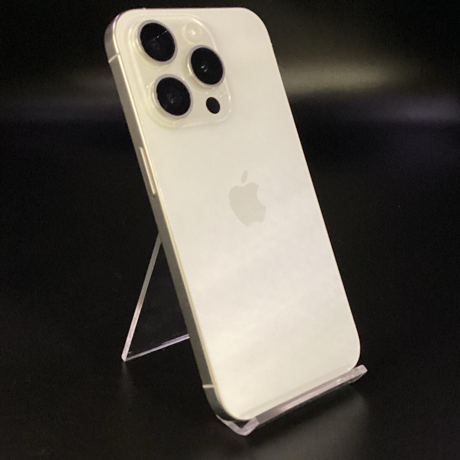 iPhone 15 Pro 256GB ホワイトチタニウム SIMフリー 白ロム 美品 動作 