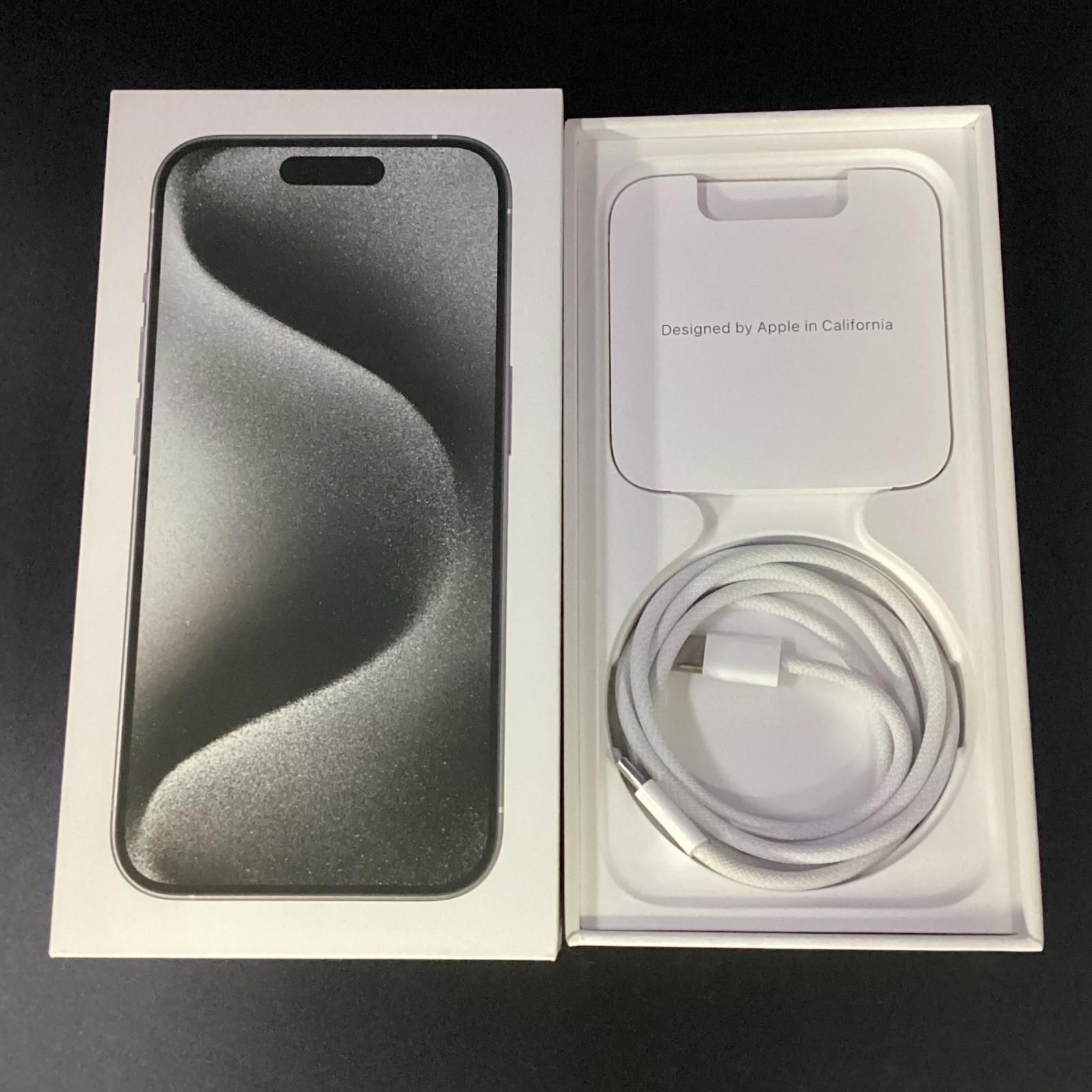 iPhone iPhone 15 Pro 256GB ホワイトチタニウム SIMフリー 白ロム 美 