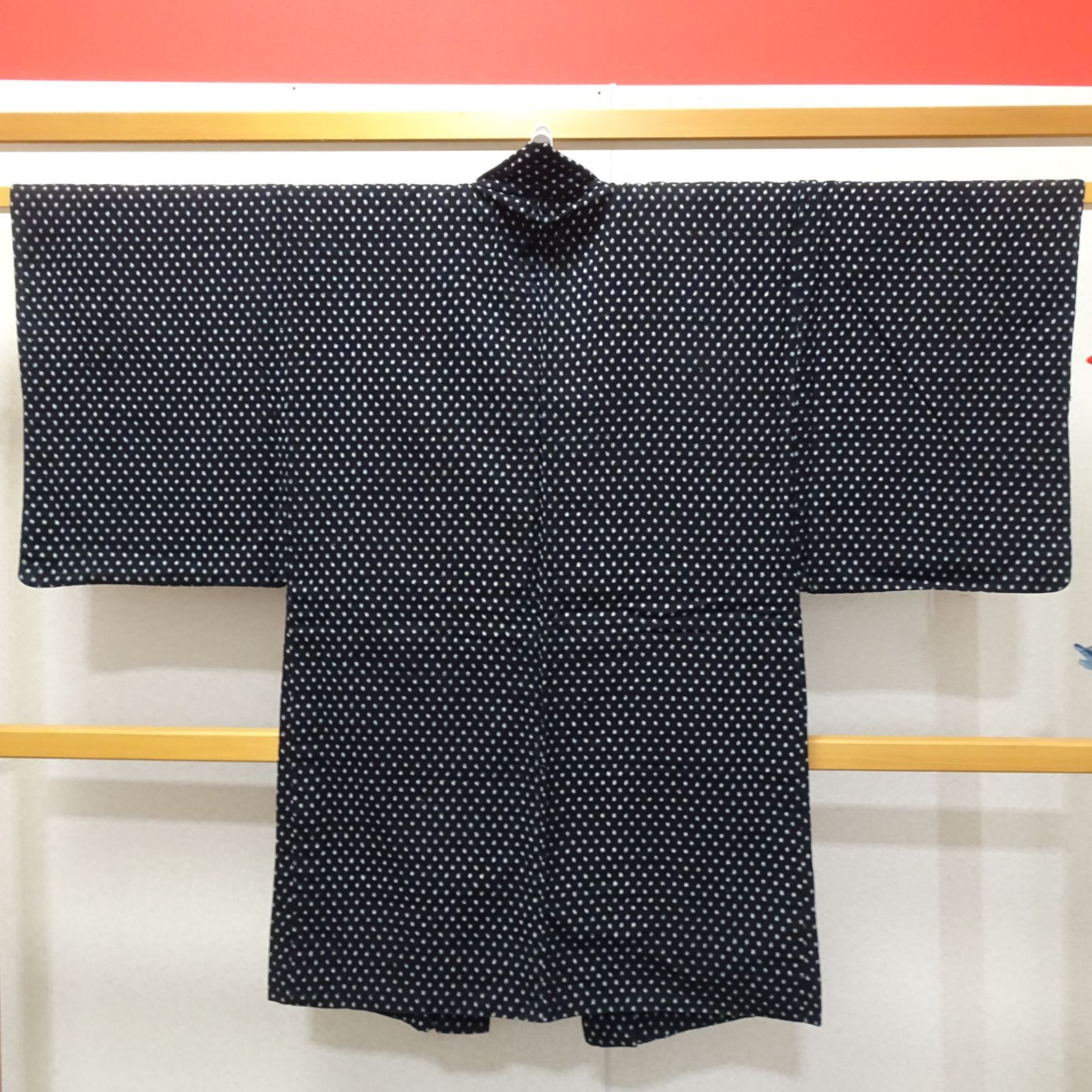 本場久留米絣 アンティーク 木綿 本場久留米絣 男羽織 霰絣232230 本場