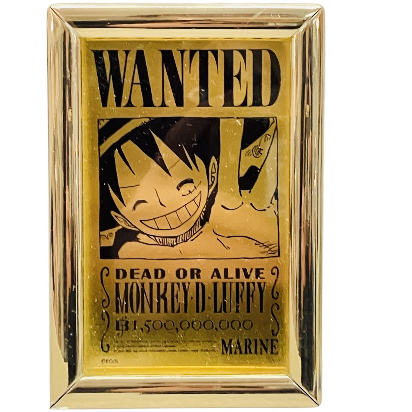 ワンピース 純金 指名手配 ルフィ ONE PIECE ルフィ ゴールド手配書 純金999.9 24K 22k 18 - メルカリ