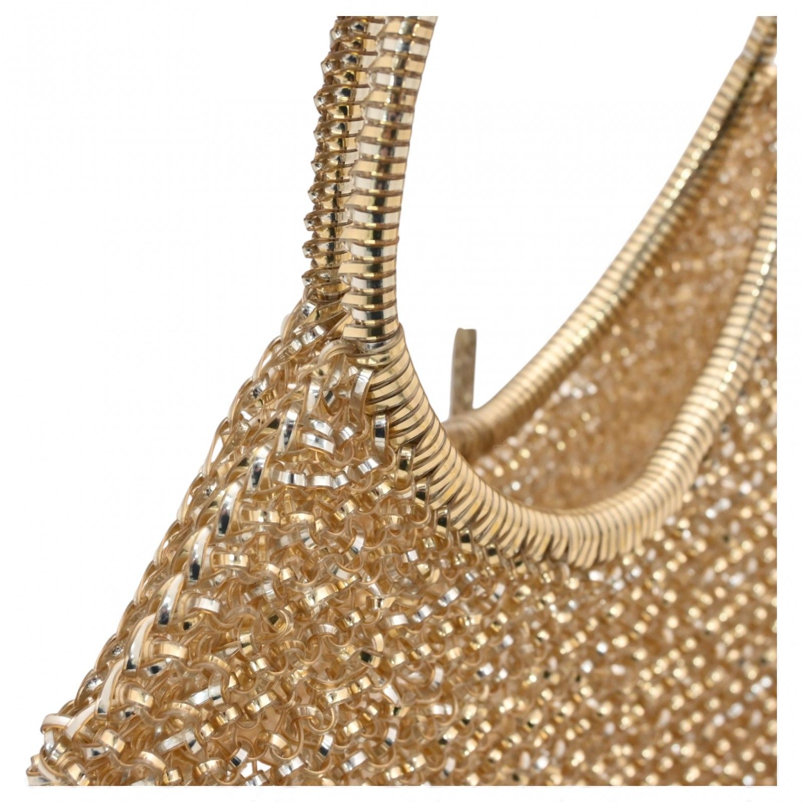 ANTEPRIMA ゴールドパーティーバッグ アンテプリマ ワイヤーバッグ ハンドバッグ ゴールド Aランク an9904bf