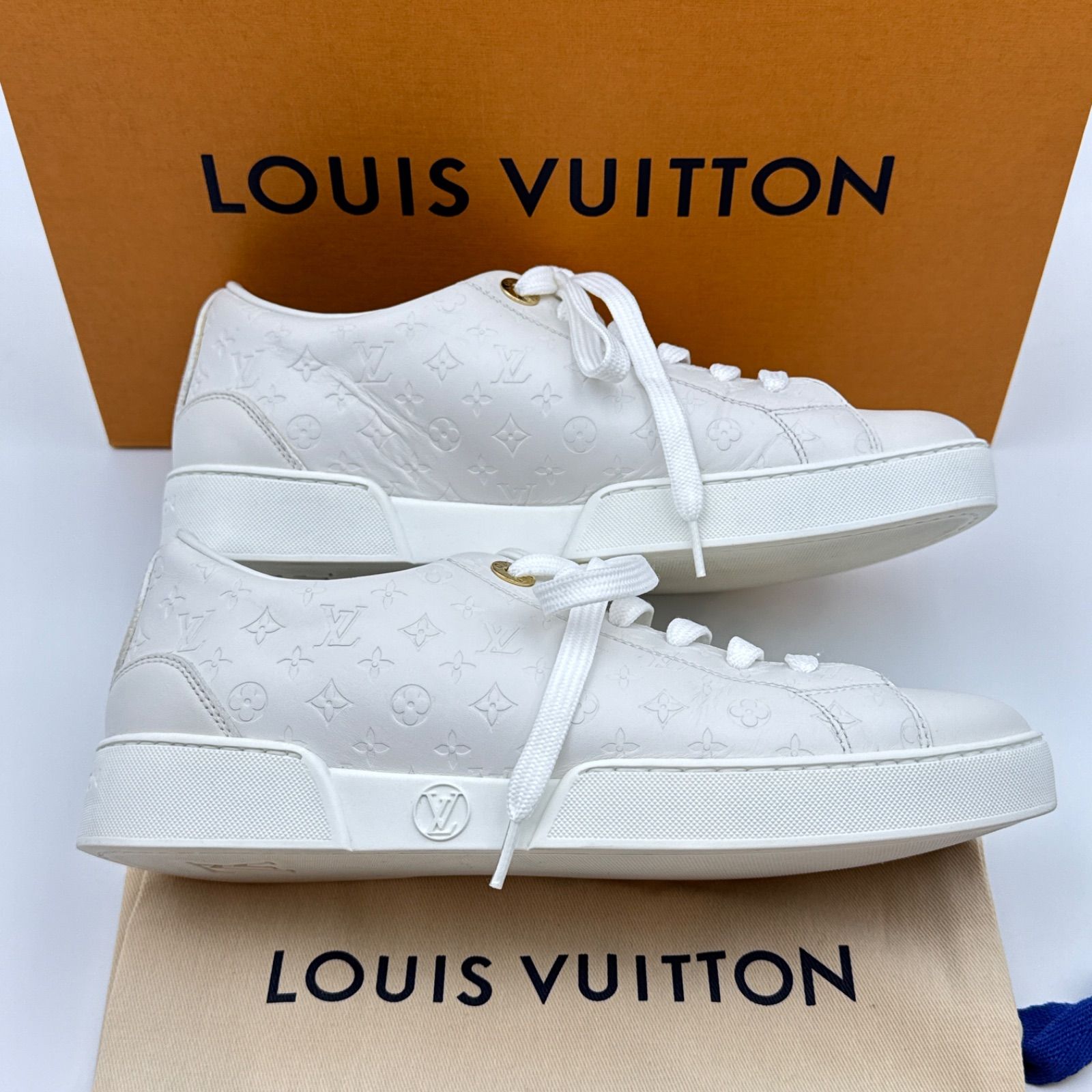 美品✨️ ルイヴィトン スニーカー モノグラム ホワイト LOUIS VUITTON ルイ・ヴィトン スニーカー モノグラム レディース