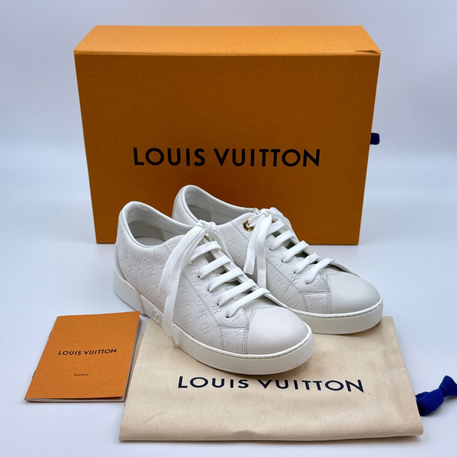 美品✨️ ルイヴィトン スニーカー モノグラム ホワイト 楽天市場】ルイヴィトン メンズ レザー スニーカー 白×モノグラム 型