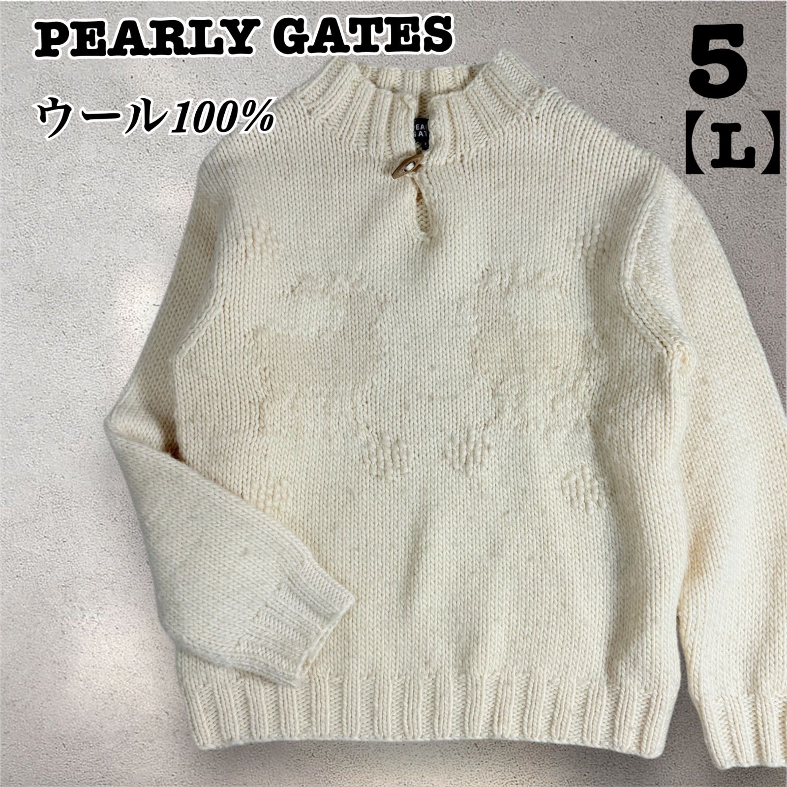 希少デザイン PEARLY GATES パーリーゲイツ モックネック ウール100