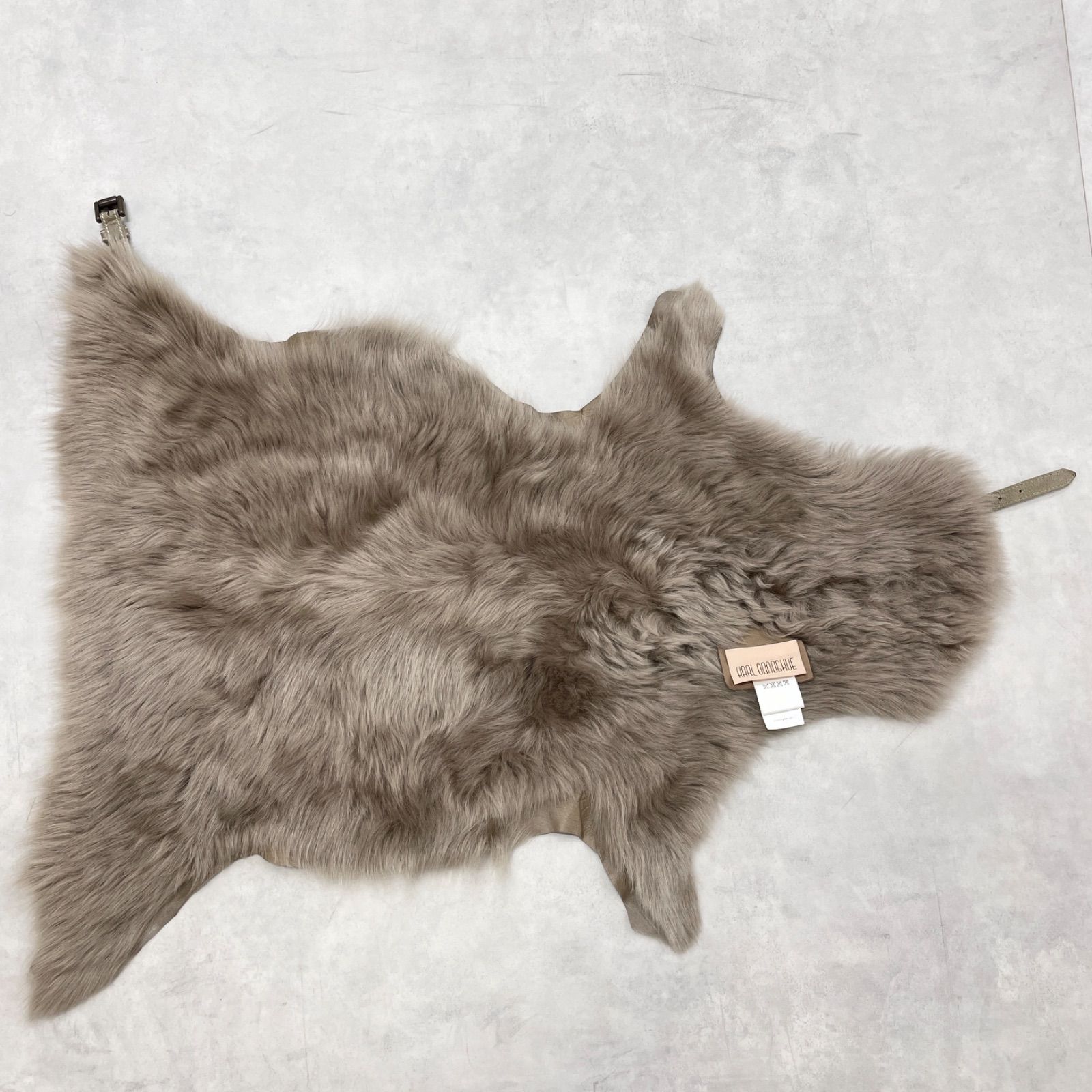 カールドノヒュー KARL DONOGHUE ムートン ショール ストール 茶色