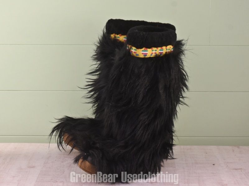 E040 イタリア製 diadora ビンテージ エスキモーブーツ 黒 メンズ 40 25cm