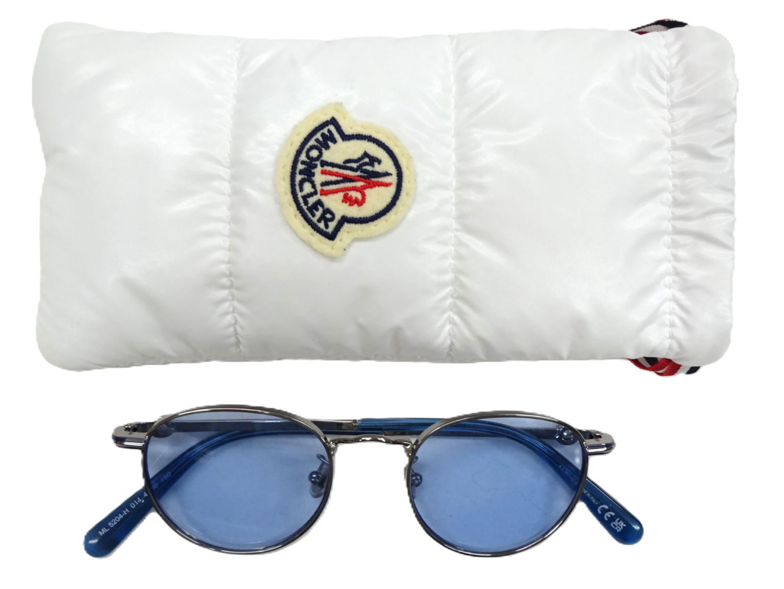 最終値下げ MONCLER ブルーレンズ サングラス MONCLER (モンクレール) ブルーレンズ ウェリントン サングラス メンズ